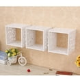 thumbnail image 2 of Creative Bookshelf Partition Decorative Shelving Hollowed Out Wall Shelving Size S White (Big A Grid), 2 of 8