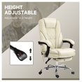 thumbnail image 5 of Massage Office Chair, Heated Reclining Desk Chair with Footrest - Beige, 5 of 9