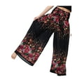 thumbnail image 5 of KOMOO Female Boho Palazzo Pants High Waist Casual Wide Leg Long Pants Trousers Beach Hippie Harem Pants Plus Size, 5 of 7