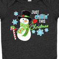 thumbnail image 4 of Inktastic Just Chillin' This Christmas Fun Snowman in Top Hat Boys or Girls Baby Bodysuit, 4 of 5