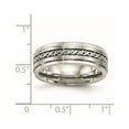 thumbnail image 6 of Chisel Stainless Steel Brushed and Polished Braided 7mm Band, 6 of 7