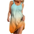 thumbnail image 2 of Baikeli Robe Liquidation Robe Longue Décontractée Imprimée Dégradée pour Femmes avec Bretelles Sans Manches Robe d'Été Vacances pour Femmes 2024, 2 of 6