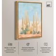 thumbnail image 2 of Cactus Canvas Modern Landscape by Art Remedy, Gold Frame, 16 x 24, 2 of 7