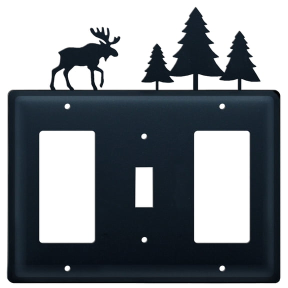 Moose & Pine Trees Single GFI CUSTOM Product Switch GFI CUSTOM Product