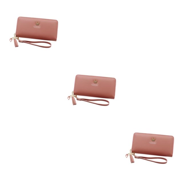 relayinert Ladies Wallet With Multiple Compartments Everything for At Fingertips Fashionable deep pink 3Set