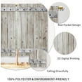 thumbnail image 4 of Farmhouse Wooden Barn Door Kitchen Curtains Country Wood Western Small Short Cafe Window Curtains Rustic Vintage Bathroom Window Drapes Treatment Tier Curtains 2 Panels (27.5x39 Inch), 4 of 6