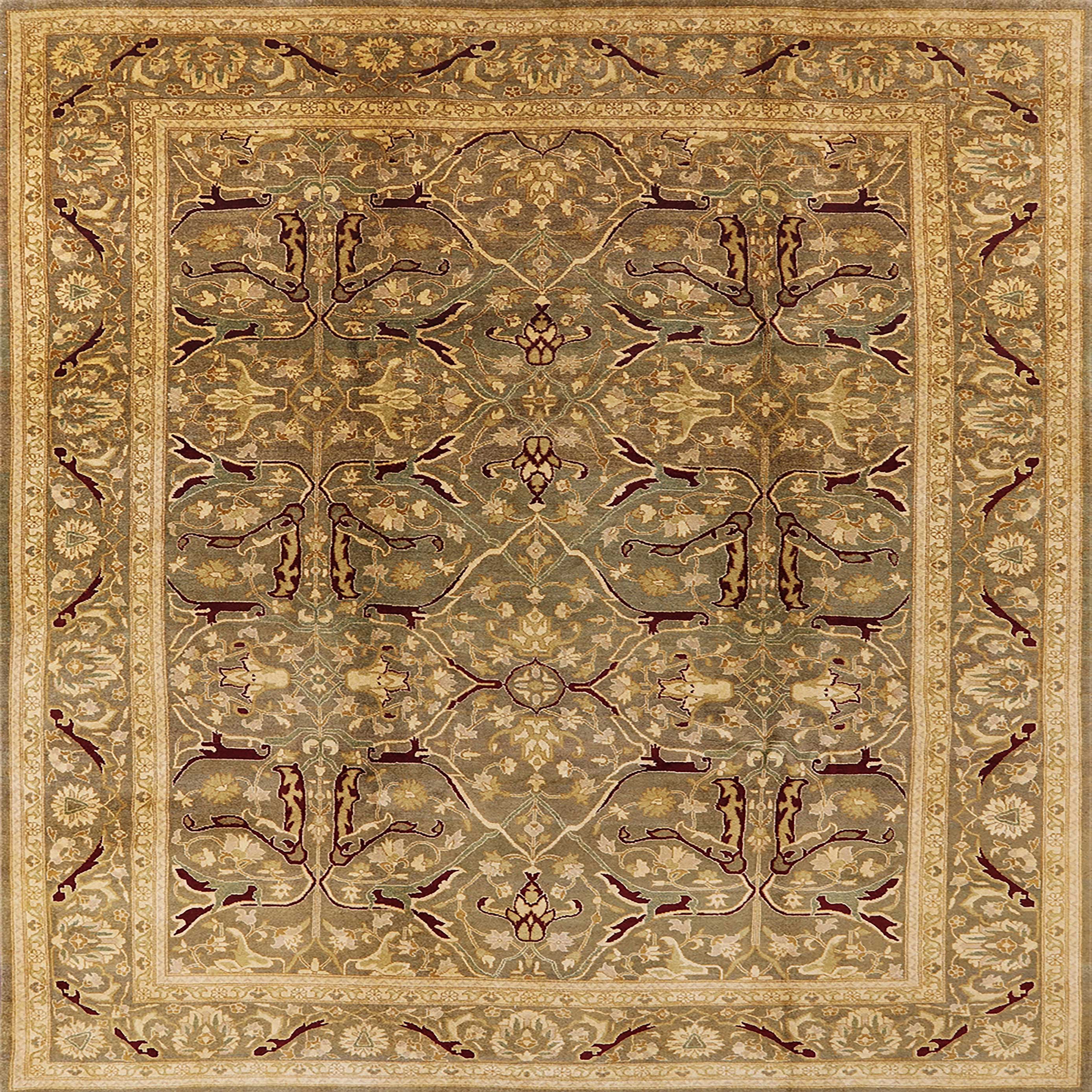 Ahgly Company Indoor Square Mid-Century Modern Dark Bisque Brown ...