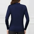 thumbnail image 4 of JYnXIANTI Turtleneck Tops for Women Thermal Comfy Long Sleeve T Shirts Warm Fleece Lined Layer Clothes Fall Winter Outfit, 4 of 7