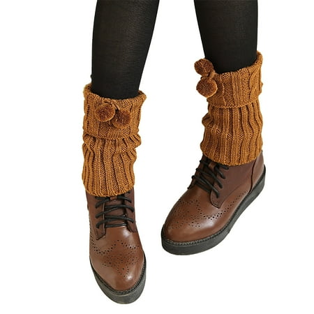 

Yinguo Fashion Womens Ladies Twist-Knitted Leg Warmers Socks short flap Boot Cover
