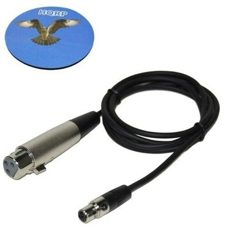 Ta5f Connector - HQRP 4-Pin Mini Connector (TA4F) to XLR(F) Connector Microphone Adapter Cable for Shure WA310 Replacement plus HQRP Coaster