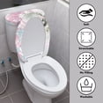 thumbnail image 4 of HELLHERO Lily Toilet Lid Cover Easy to Install for Bathroom Supplies Non-Slip Toilet Lid Cover Set, 4 of 5
