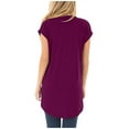 thumbnail image 4 of Mittory Womens Summer Tops Casual Twist Front Blouses Short Sleeve Tshirts Fitting Tunic, 4 of 8