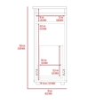 thumbnail image 5 of Atlin Designs Wood Bathroom Storage Cabinet with Liftable Top in White, 5 of 13