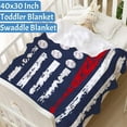 thumbnail image 2 of Baseball America Flag Cozy Soft Swaddle Blanket Boys, Girls, Infant, Newborn Receiving Blankets Christmas 40"x30" (Toddler) for Pets, 2 of 6