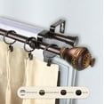 thumbnail image 2 of Malika 13/16" Double Bay Window curtain rod Adjustable 20"-36", 38"-72" - Cocoa,(ABay-95-7D), 2 of 4