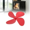 thumbnail image 1 of 4 Blade Aluminum Alloy Fireplace Fan Blade Replacement For Stove Fan Accessories, Improve Heating Efficiency, Easy Installation, Widely Compatible, 1 of 8