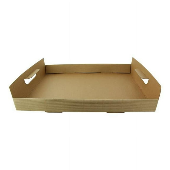 12 x 8.7 x 3.2 in. Paper Tray, Kraft - 100 Piece - Medium