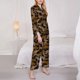 thumbnail image 3 of Fotbe Leopard Print Conjunto de Pijama de Manga Larga para Mujer con Estampado, Ropa de Dormir de 2 Piezas, Conjunto de Casa Suave y Cómodo con Bolsillos-Large, 3 of 7