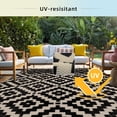 thumbnail image 3 of Alfombra de exterior Favoyard, 152 x 244 cm, impermeable y reversible, 3 of 6