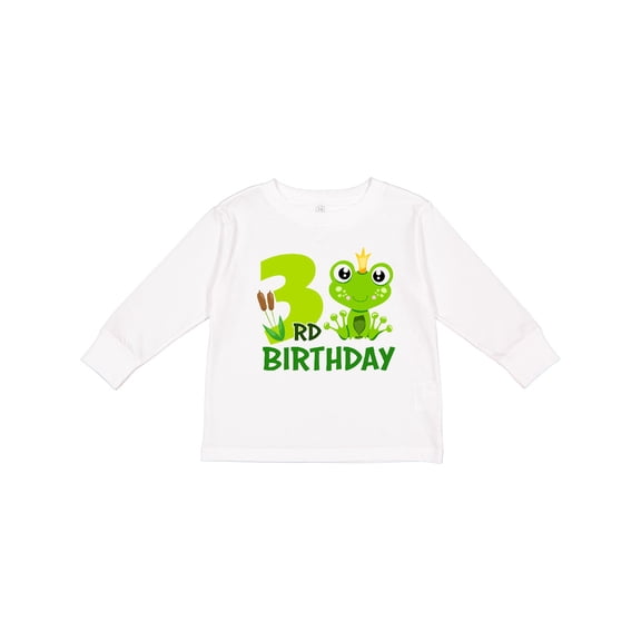 Inktastic 3rd Birthday Prince Frog Boys Long Sleeve Toddler T-Shirt