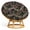 Black & Green, variant on Vargottam Waterproof Papasan Cushion Cover - 55 Inch Round Chair Slipcover with 8 Secure Ties - Outdoor/Indoor Use - Leaves Design