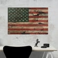 thumbnail image 3 of Rustic American USA Flag Distressed Home Business Office Sign - Poster - 24" x 36" (61cm x 91cm), 3 of 3