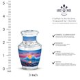 thumbnail image 2 of MUKTIVE Beach Cremation Urns for Adult Ashes Women, Large 10 Inch Blue Funeral Urns for Human Ashes Adult Man, 3 Inch keepsake Memorial Urn for Mother, Burial Urn for Human (1 Large, 4 Keepsake), 2 of 7