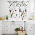 thumbnail image 3 of Colorful Stars Kitchen Curtains Valances and Tiers Set of 3 Vintage Red Orange Blue Green Star Shiny Diamonds Tier Curtains and Valance with Rod Pocket for Small Windows, 27.5"x24", 3 of 9
