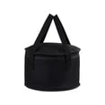 thumbnail image 2 of Aqestyerly Round Pie Carrier 11X7 Inch Insulated Casserole Carrier with Lid and Handle,Reusable Cooler thermal Bag for Cold Food,Picnic Storage Container,Stackable Design,Black Color, 2 of 7