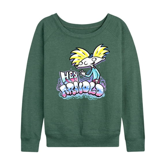 Hey Arnold! - Graffiti Arnold - Women's Lightweight French Terry Long Sleeve Shirt