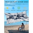 thumbnail image 3 of Marine Life Sun Shade Sail 14' x 18', Brown White Sea Starfish Shells Conch Dark Blue Rectangle Outdoor Sunshade Canopy, Waterproof UV Block Patio Covers for Garden Yard Beach, 3 of 9