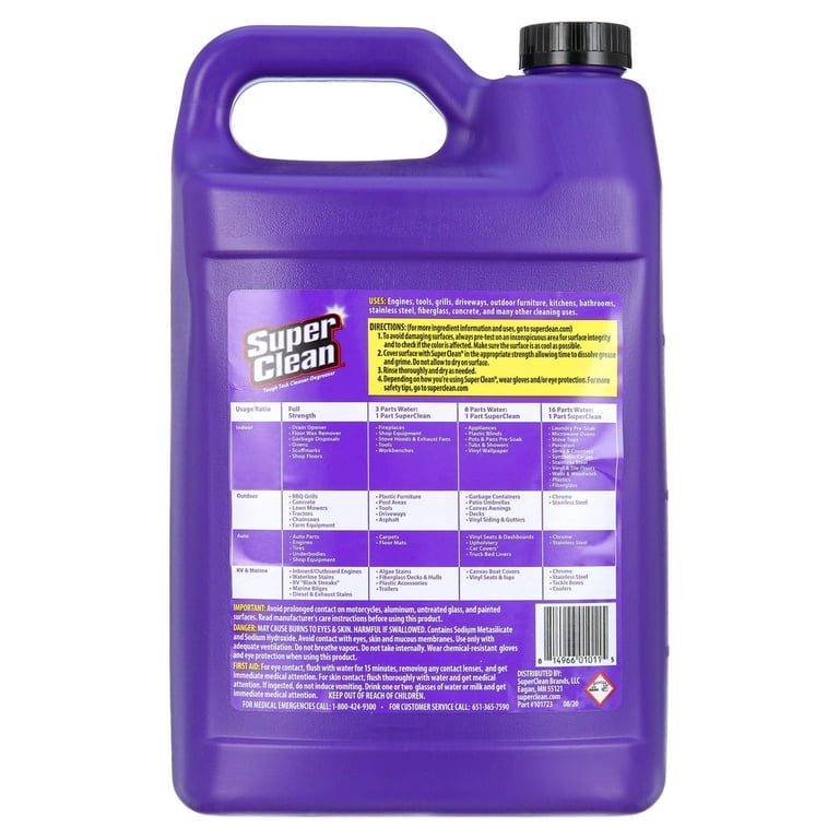 1 Gallon Tough Task Cleaner Degreaser, Full Concentrate All Purpose  Cleaner, Biodegradable & Phosphate Free by Super Clean