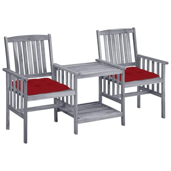 vidaXL Patio Bistro Set Table and Chairs Conversation Set Solid Acacia Wood