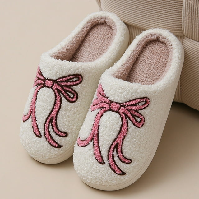 TINZ Pantoufles Duveteuses pour Femmes Intérieur Extérieur Confortables Semelle Souple Chaussures d'Intérieur avec Motif Floral pour Dames Womens+slippers+size+8 Mousse à Mémoire Pantoufles pour Femmes Intérieur Extérieur Chaussettes Pantoufles Femmes Non