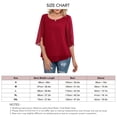 thumbnail image 4 of Blusa de gasa para mujer, blusa informal de cuello redondo para mujer, blusa de gasa de media manga para mujer, blusa de gasa de media manga para mujer, calidad inigualable, 4 of 5