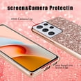 thumbnail image 6 of Compatible with Samsung S21 Ultra Case Glitter Shockproof, for Samsung Galaxy S21 Ultra Phone Case Bling Sparkly Soft TPU and PC Silicone Shiny Girl Women Thin Protective Cover (Rose Gold), 6 of 14