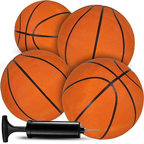 3 Pack 8.5 Inch Mini Pool Basketball Ball with Premium Pump For Kids 