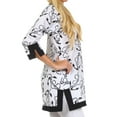 thumbnail image 4 of Sakkas Anchor Cotton Long Sleeve Tunic Blouse - White - 3XL, 4 of 4