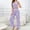 Purple, variant on Blmnix Sexy Pajama Pajama Pants Women Sleepwear Sets 2 Piece Pants Square Neckline Purple Full Sleeveless Straight-Leg Women's Sleepwear,XL