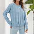 thumbnail image 2 of Fashion Sweater, Machine Wash Crew Neck Sweater Hollow Round Neck For Work For Woman ANGGREK Otros, 2 of 8