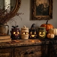 thumbnail image 5 of Hand-sculpted Halloween Mini Lanterns,Monster Tea Light Holder, Handmade Halloween Candle Holder, Rustic Fall Decor, Cute Cute Spooky Table Decor for Tiered Tray Home Mantel Party, 5 of 8