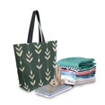 thumbnail image 2 of FORMRS Womens Canvas Tote Bag with Zipper Inner Pocket Shoulder Handbag, Green Plants, 2 of 7
