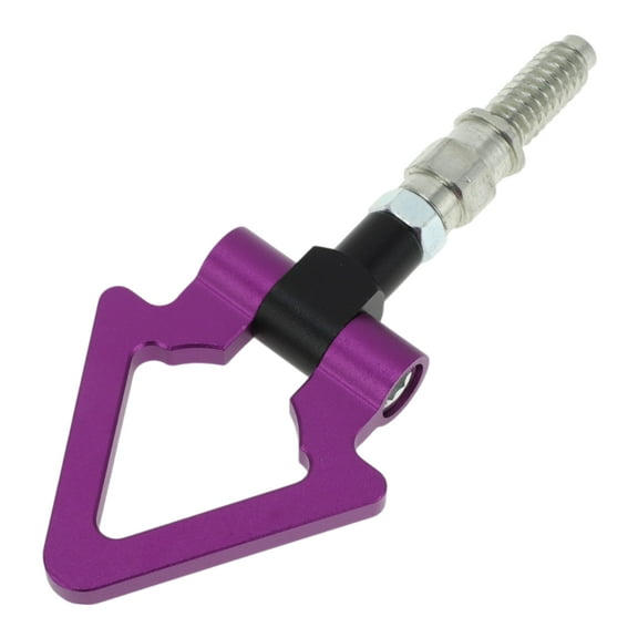 Unique Bargains Front/Rear Triangle Tow Hooks, Bumper Screw-on Tow Hook for German Cars Folding Racing Trailer Hook Aluminum Alloy Iron Purple