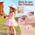 thumbnail image 2 of Sombreros Iron On Patches Meneng Western Cowgirl, 45 unidades, rosas, 2 of 6