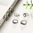 thumbnail image 5 of Kiplyki 9pcs/Set Women Bohemian Vintage Silver Stack Rings Above Knuckle Rings Set, 5 of 8
