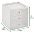 thumbnail image 5 of mDesign Large Plastic 3 Drawer Organizer for Makeup Storage - Light Gray/Clear, 5 of 7