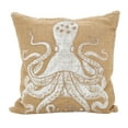 thumbnail image 2 of Saro Lifestyle Octopus Down Filled Cotton Jute Throw Pillow, 2 of 4