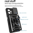 thumbnail image 2 of Sturdy Case for Xiaomi Poco X4 GT 5G with Slide Camera Window, Heavy Duty Protection Phone Cover Case with Ring Stand for Xiaomi Poco X4 GT SJ Black, 2 of 8