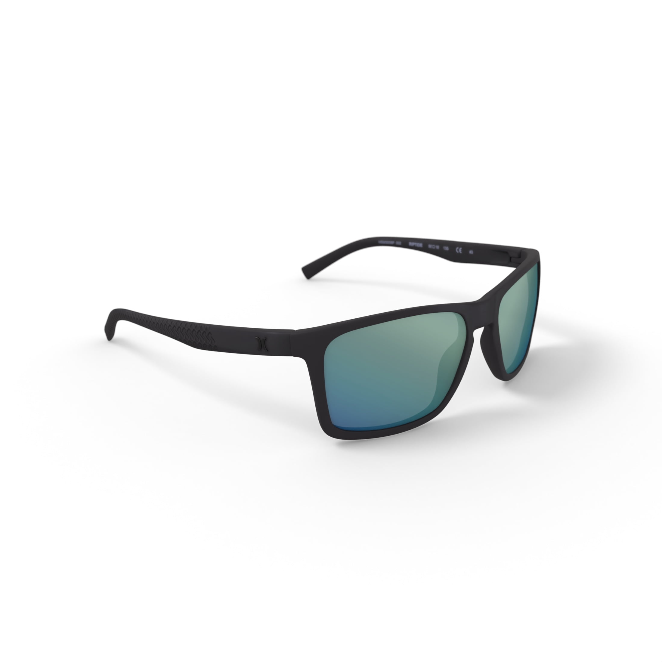 Hurley Men's Rx'able Sport Polarized Sunglasses, HSM3008PWM Riptide, Black, 56-18-135, with Case