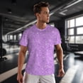 thumbnail image 3 of Wukai Lilac Glittering Print Men's Short-Sleeved Mesh T-Shirt,Quick-Dry Short Sleeve Workout T-Shirt-6X-Large, 3 of 8